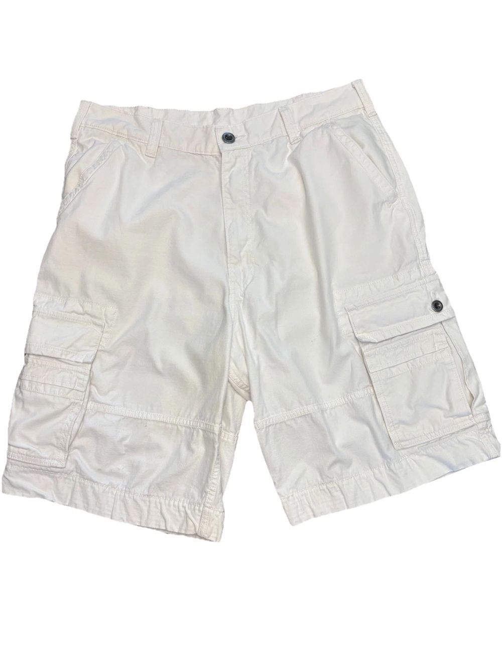 Levi Strauss Men’s White Cargo Utility Shorts Size 36 100% Cotton 11” Inseam